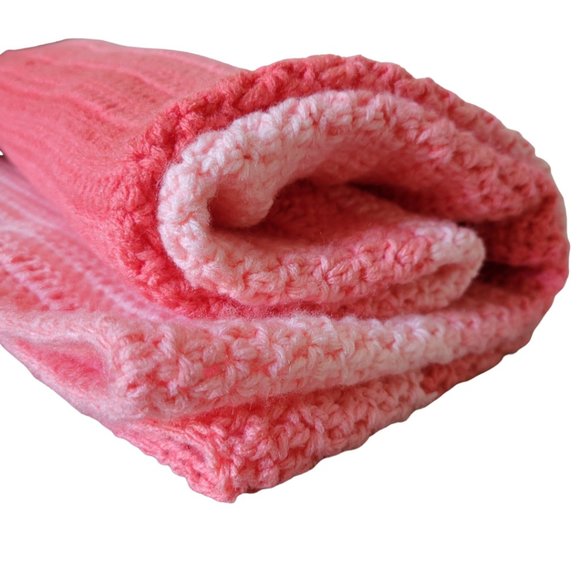 🎉HP🎉NEW Handmade Crochet Ombre Sea Coral Blanket /Throw - Picture 11 of 11